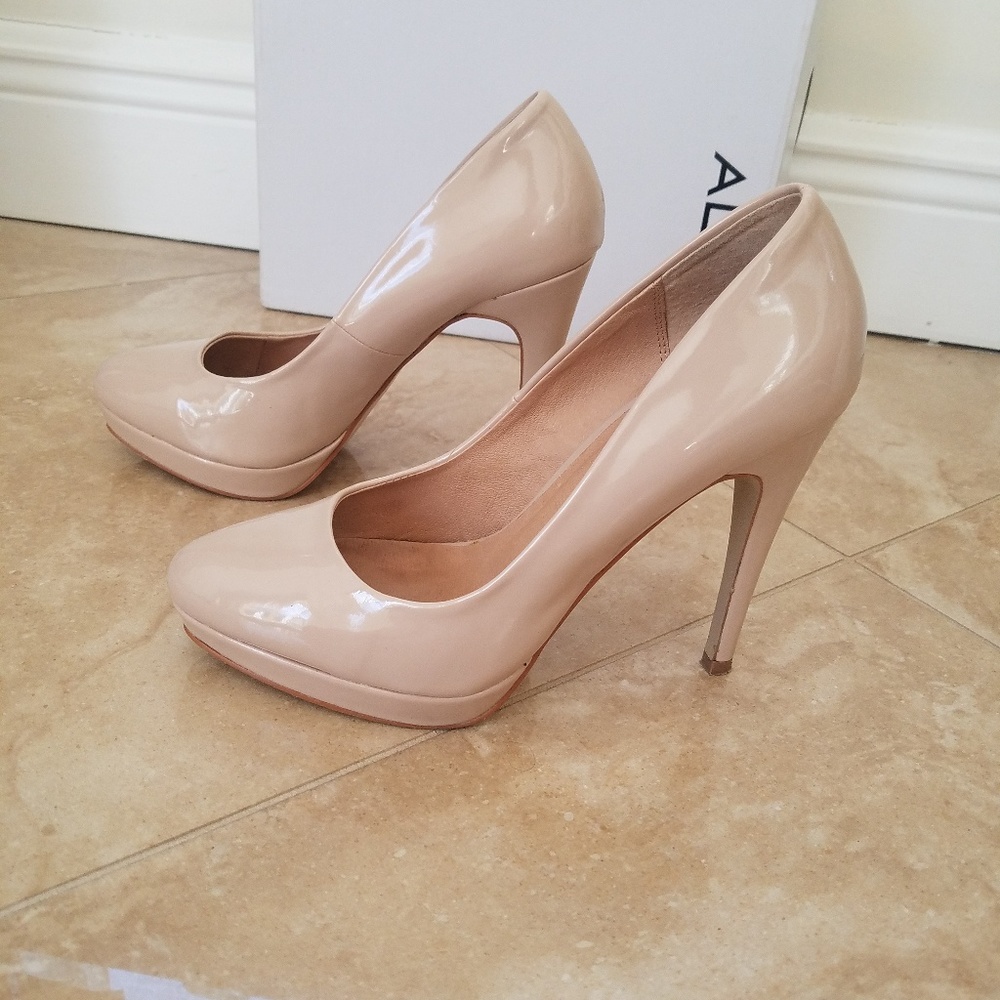 ALDO High Heel Shoes Tan-Nude color